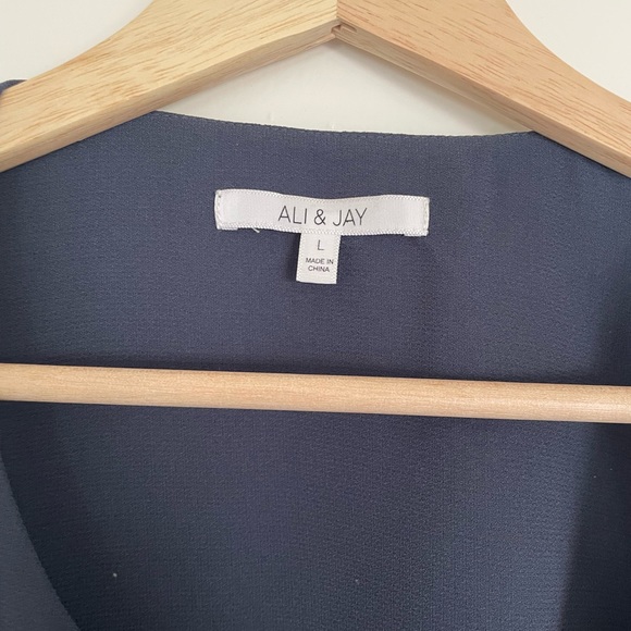 Ali & Jay Navy Open Back Maxi Dress Size Large - Picture 2 of 5